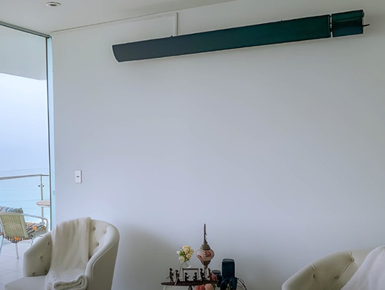 Calefactor infrarrojo de sala de casa de playa 