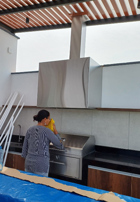 Campana rectangular de acero inoxidable