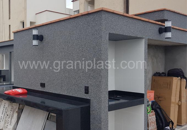 Muros de parrilla con Graniplast