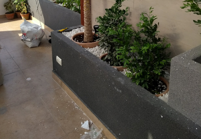 Graniplast negro para jardinera