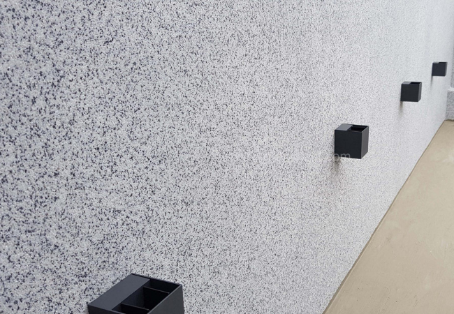 Piedra Granalla en parapeto de edificio